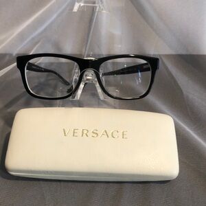 Gianni Versace black pre owned RX **FRAME ONLY**MADE IN ITALY, w/case,arms 140
